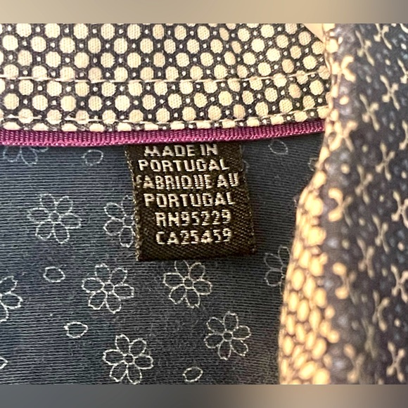 Ted Baker Geometric Blue & White Long Sleeve Button Up w/ Contrast Detail; UK 4 - Picture 11 of 12